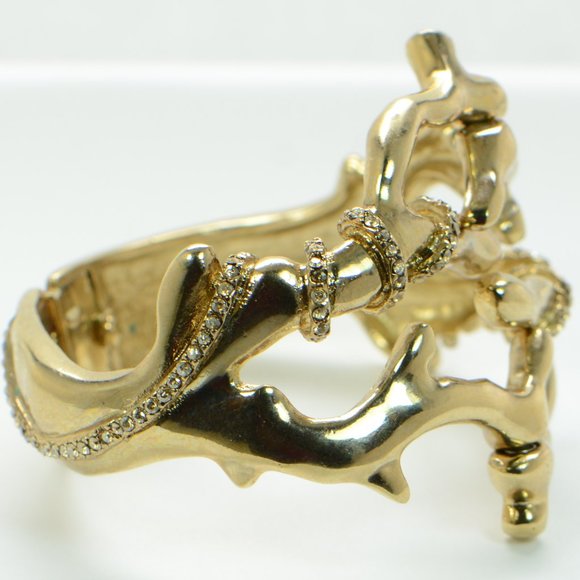 Oscar de la Renta Goldtone Coral Branch Bracelet - Picture 3 of 11